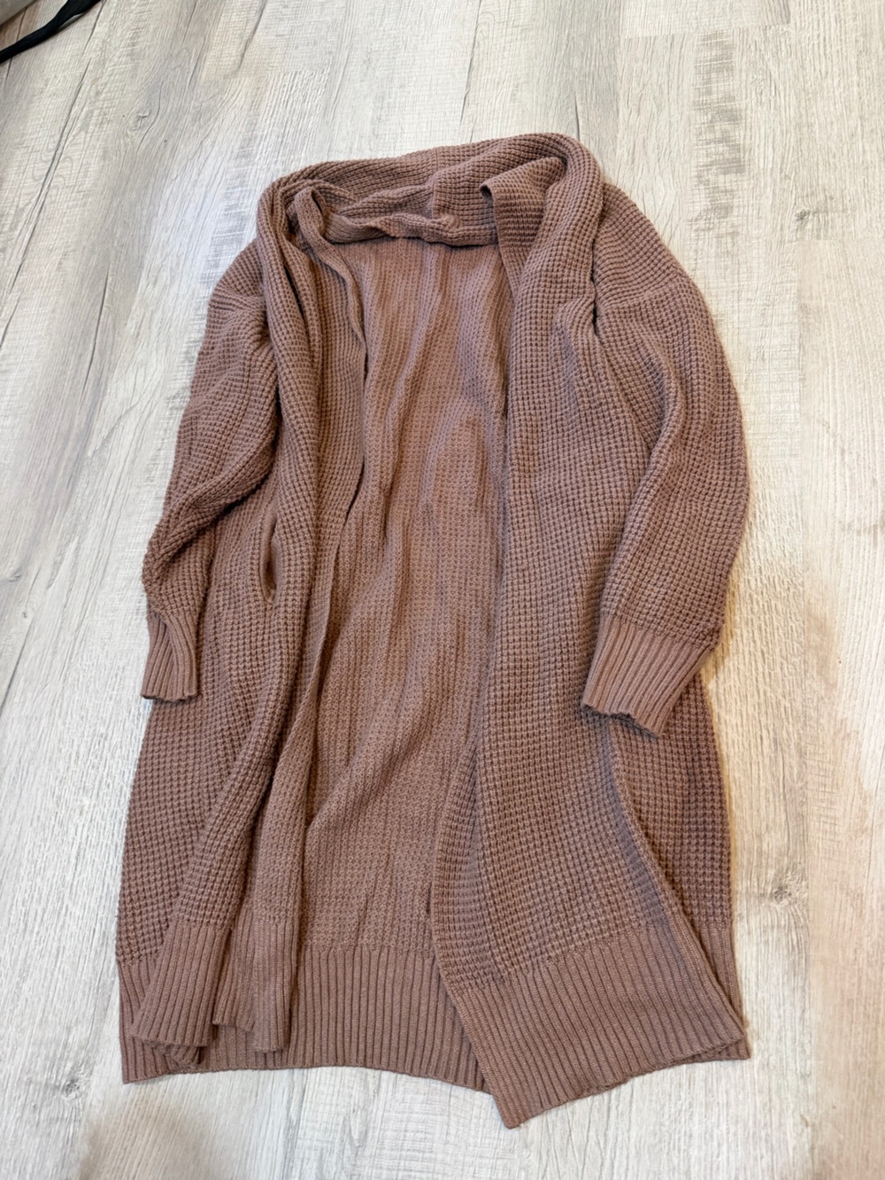 Classic Brown and Black Waffle Knit Women's Sweaters